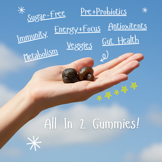 FYUL Daily Greens Gummies - Raspberry Flavor, Sugar-Free, 8 Powerful Blends, 60 Count