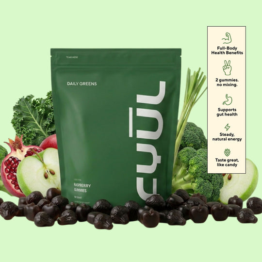 Sugar-Free Daily Greens Gummies - Raspberry Flavor, 30 Day Supply, 60 Count