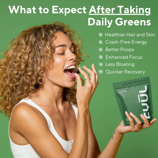FYUL Daily Greens Gummies - Raspberry Flavor, Sugar-Free, 8 Powerful Blends, 60 Count